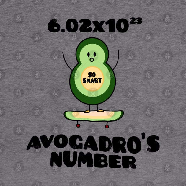 Funny Chemistry Joke Avogadros Number on Skateboard So Smart Avocado Puns by Mochabonk